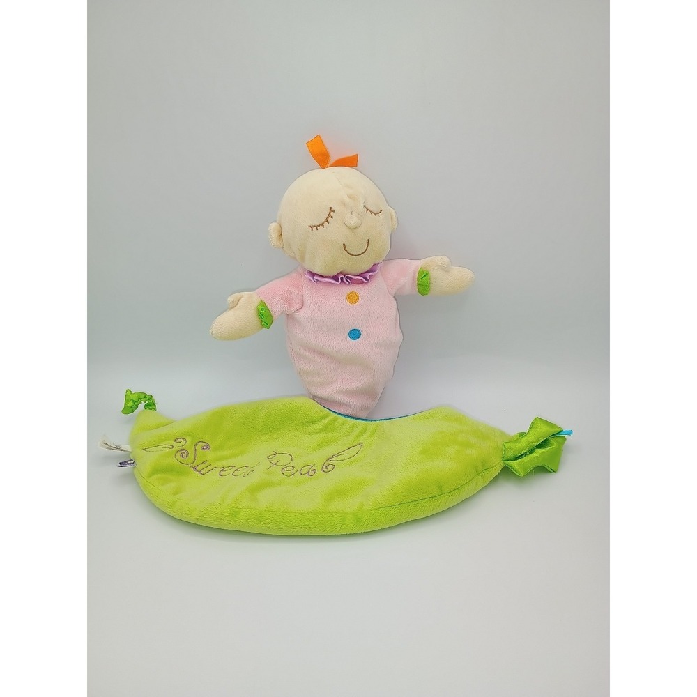 11" 2006 MANHATTAN TOY Plush Sweet Pea POD Doll Lavender Green Pink B4